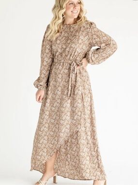 POLAGRAM women’s maxi wrap dress